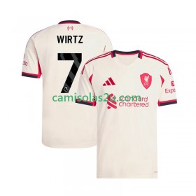 Camisolas de futebol Liverpool Florian Wirtz 7 Equipamento Alternativa 2025/26 Manga Curta